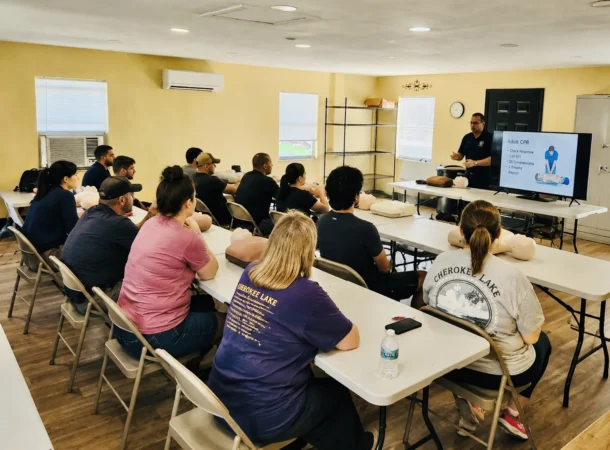 CPR instructor teaching a CPR certification class in Winter Haven